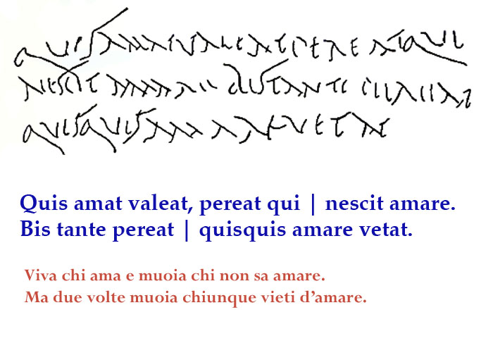 dalle mura di Pompei: un proverbio erotico