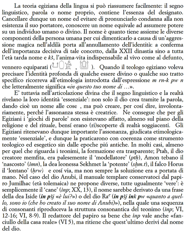 La teoria linguistica egiziana nelle parole di Crevatin