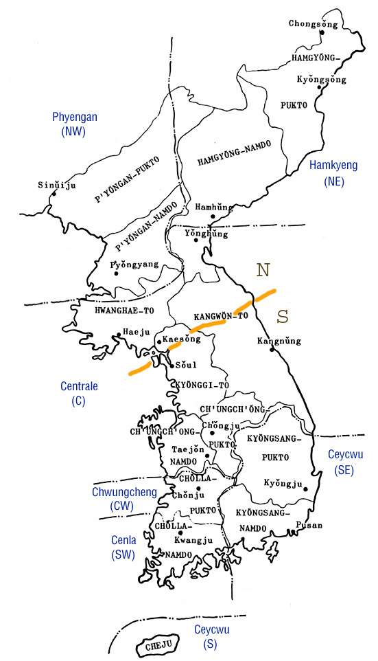 Mappa linguistica del koreano